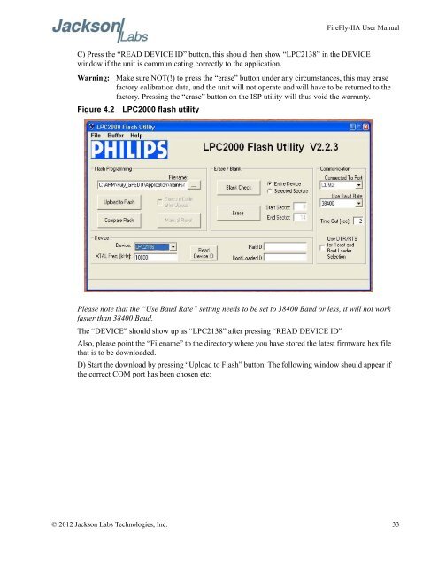 FireFly-IIA User Manual - Jackson Labs Technologies, Inc.