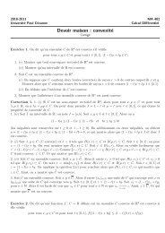 Devoir maison : convexité