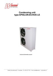 Condensing unit type EPSILON-ECHOS LE - Western ...