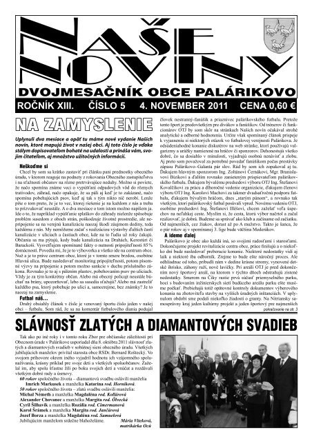 Číslo 5/2011 - Obec Palárikovo