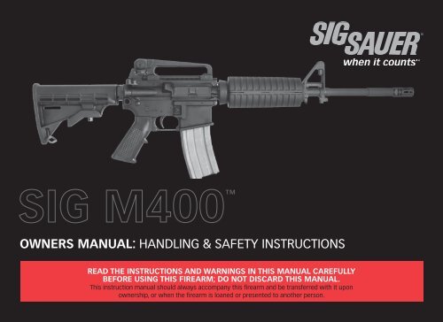SIG Sauer Do Everything Gun Manual Book Guide 