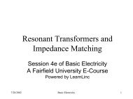 Resonant Transformers and Impedance Matching