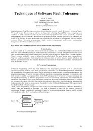 Techniques of Software Fault Tolerance - IJCSET