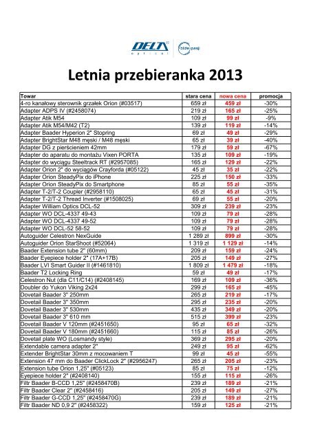 Letnia przebieranka 2013 - Delta Optical