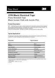 1558 Black Electrical Tape Data Sheet