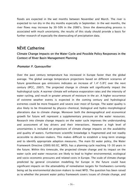 C O N T E N T S - Physical Land Resources - Vrije Universiteit Brussel