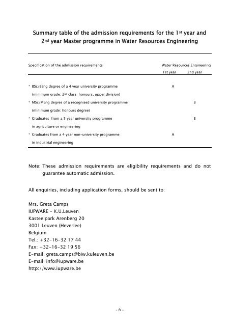 C O N T E N T S - Physical Land Resources - Vrije Universiteit Brussel