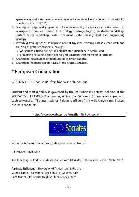 C O N T E N T S - Physical Land Resources - Vrije Universiteit Brussel