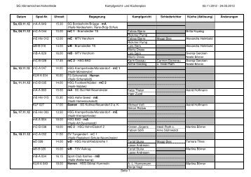 Kampfgericht- und Küchenplan Nov. 12 - SV Hörnerkirchen e.V.