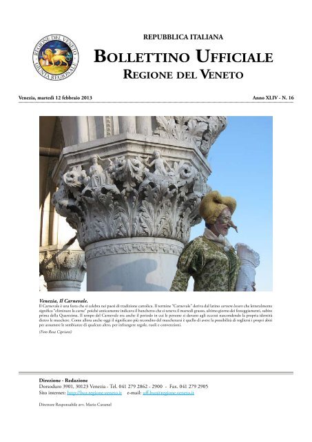 Bur N 016 Del 12 Febbraio 2013 - Associazione Realtà Veneta