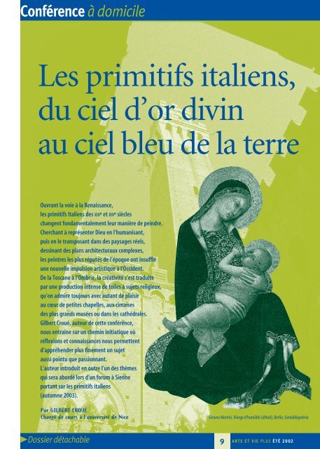 Les primitifs italiens, du ciel d'or divin au ciel bleu de la ... - Arts et Vie