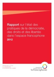 Rapport 2012 (pdf) - Organisation internationale de la Francophonie