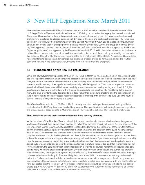 Myanmar at the HLP Crossroads: - Displacement Solutions