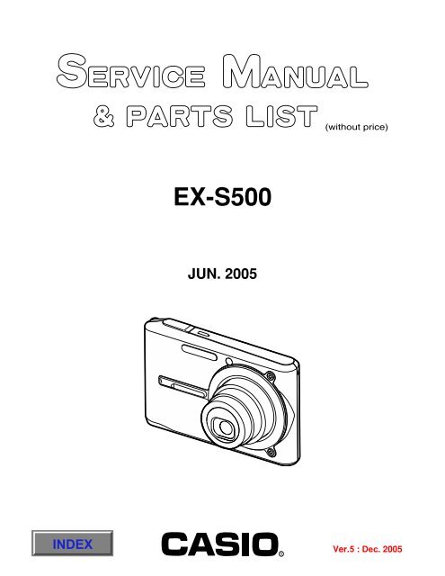 Casio Exilim EX-S500 Service Manual