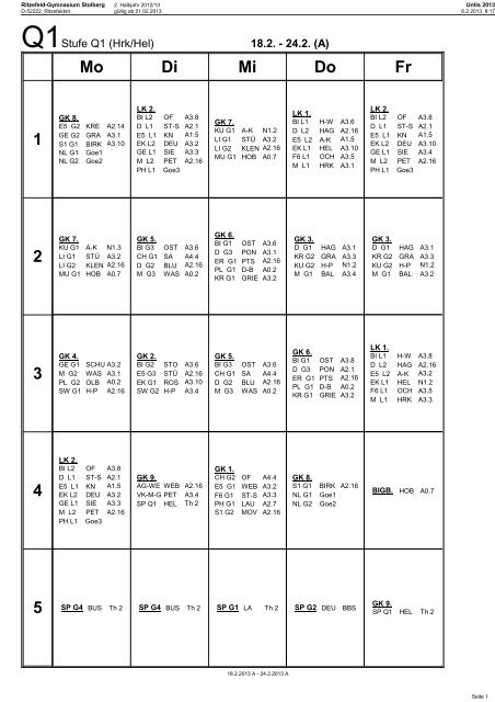 Stundenplan 2. Halbjahr (PDF) - Ritzefeld-Gymnasium