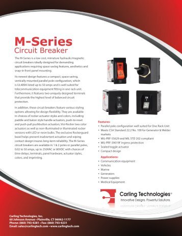 M-Series Circuit Breaker [pdf] - carlingtech.com