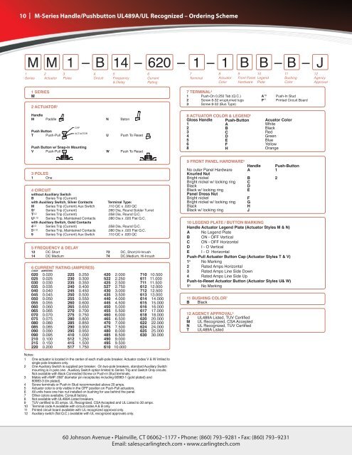 M-Series Circuit Breaker [pdf] - carlingtech.com