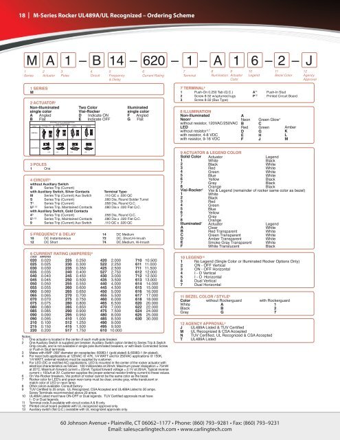 M-Series Circuit Breaker [pdf] - carlingtech.com