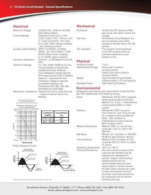 M-Series Circuit Breaker [pdf] - carlingtech.com