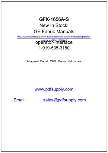 GFK-1656A-S - GE Fanuc PLC Distributor In Stock! 90-30 90-70 ...