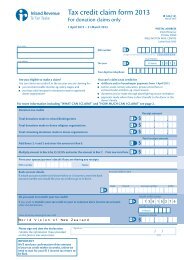 Tax credit claim form - World Vision New Zealand