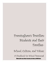 Framingham's Brazilian Students and their Families-