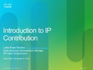 Introduction to IP Contribution - Cisco Knowledge Network