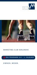 MARKETING-CLUB KARLSRUHE EINFACH. BESSER.