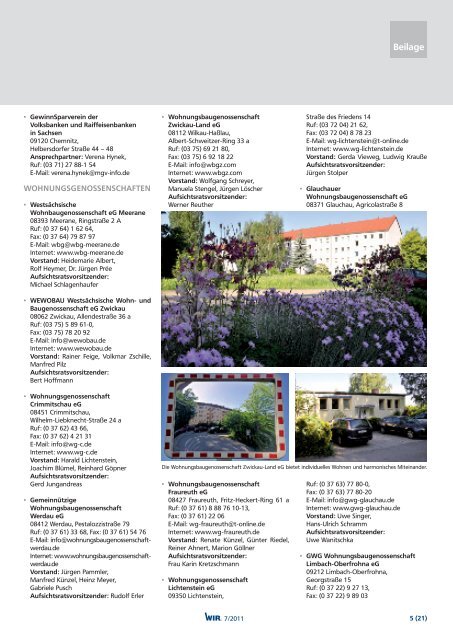 Visitenkarten aus dem Landkreis Zwickau und der Stadt Chemnitz