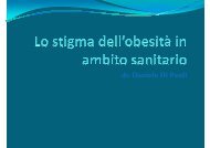 Lo stigma dell'obesitÃ  in ambito sanitario