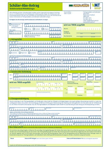 SchÃ¼ler-Abo-Antrag - VMT Verkehrsverbund MittelthÃ¼ringen