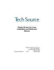 Raptor Drivers for Linux Installation and Reference ... - Tech Source