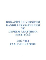 Kandilli Rasathanesi ve Deprem AraÅtÄ±rma EnstitÃ¼sÃ¼ - BoÄaziÃ§i ...