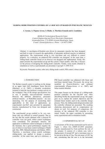 SLIDING-MODE POSITION CONTROL OF A 1-DOF SET-UP BASED ...