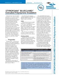 STYROFOAM BLUEGUARD Extruded Polystyrene Insulation ...