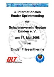 Meldeergebnis Emden Sprintmeeting - SV Hellas Apen & Barßel eV