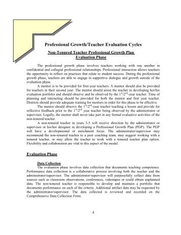 Professional Growth/Teacher Evaluation Cycles