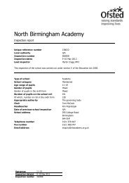 North Birmingham Academy - Ofsted