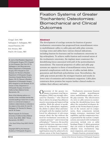 Fixation Systems of Greater Trochanteric Osteotomies ...