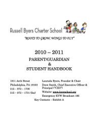 parent/guardian & student handbook - Russell Byers Charter School