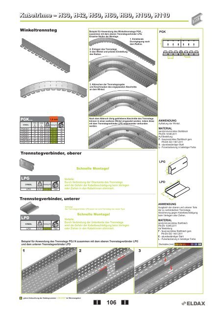 Kabelrinnen â System H42 Kabelrinnen â System H42