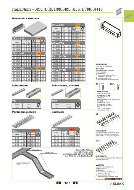 Kabelrinnen â System H42 Kabelrinnen â System H42