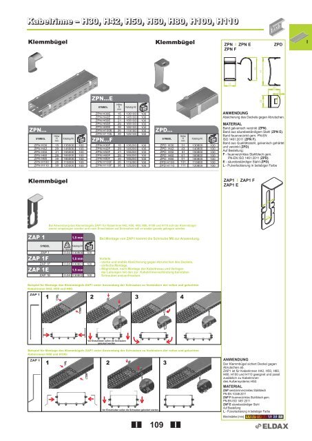 Kabelrinnen â System H42 Kabelrinnen â System H42