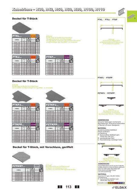 Kabelrinnen â System H42 Kabelrinnen â System H42