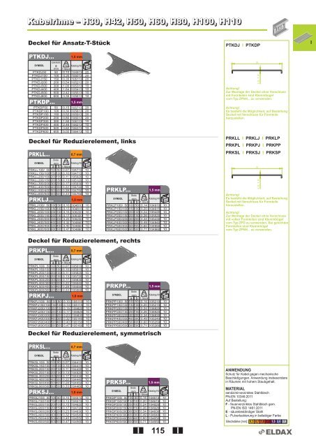 Kabelrinnen â System H42 Kabelrinnen â System H42