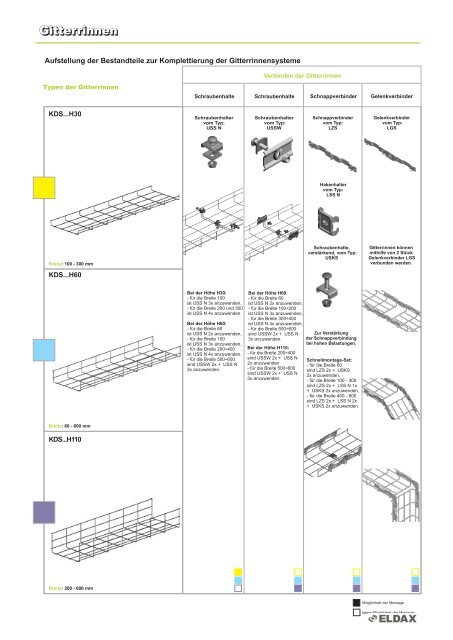 Kabelrinnen â System H42 Kabelrinnen â System H42