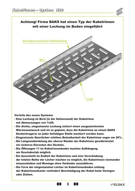 Kabelrinnen â System H42 Kabelrinnen â System H42