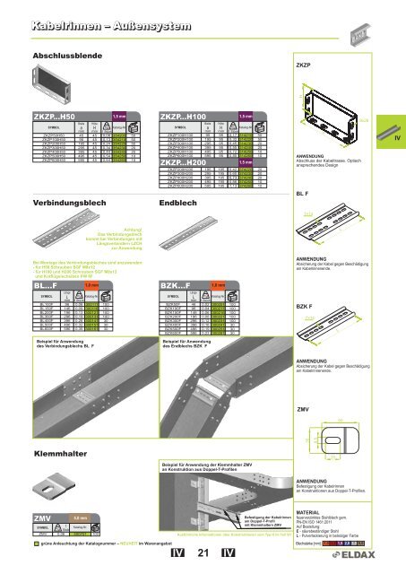 Kabelrinnen â System H42 Kabelrinnen â System H42