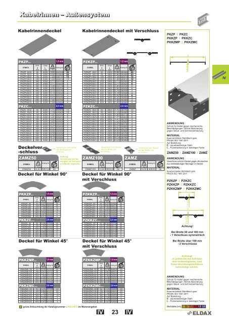 Kabelrinnen â System H42 Kabelrinnen â System H42