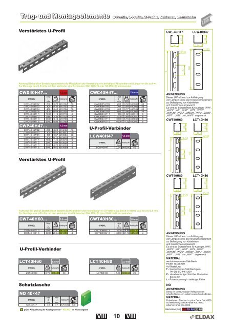 Kabelrinnen â System H42 Kabelrinnen â System H42